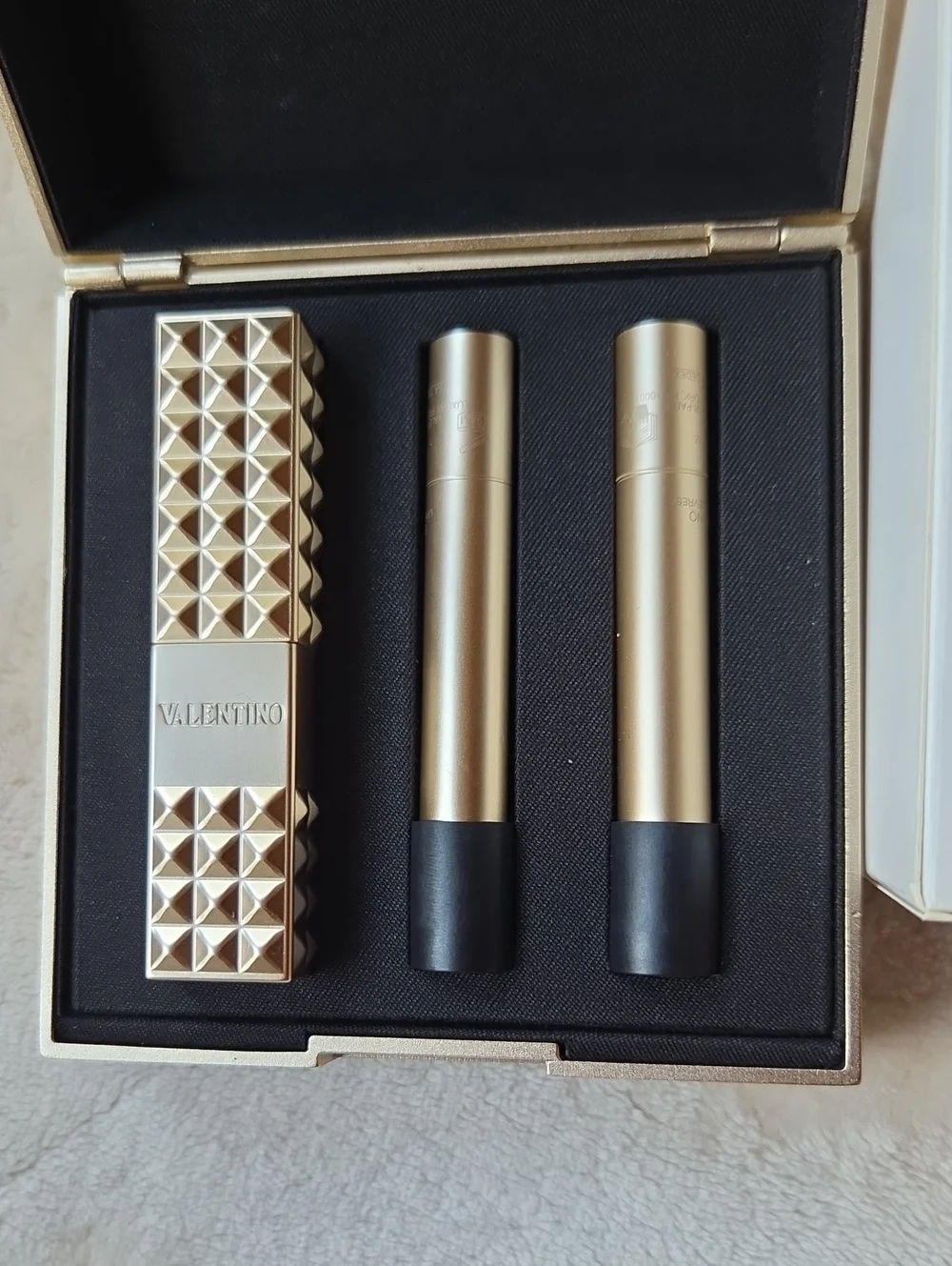 Valentino pink packaging gold